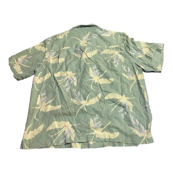 O’Kief & O’Kief Button Down Floral Shirt Cotton Silk Natural Hawaiian XL - Picture 2 of 4